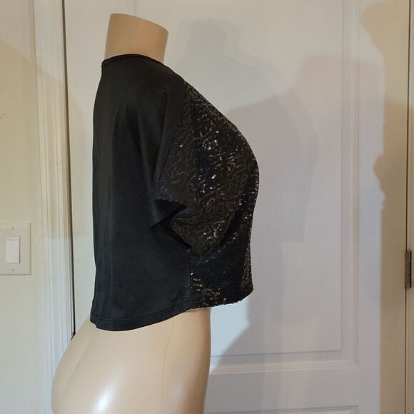 BRAND NEW BLACK SPARLY dELiA*s CROP TOP - Picture 11 of 15